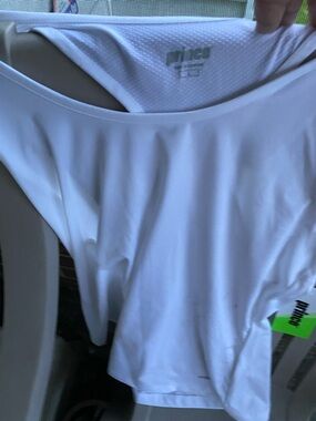 PRINCE Women’s RACERBACK SOLID TENNIS MATCH White Performance Top NWT